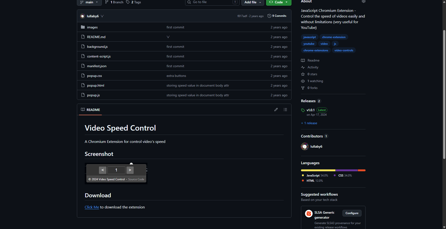 Video Speed Control preview